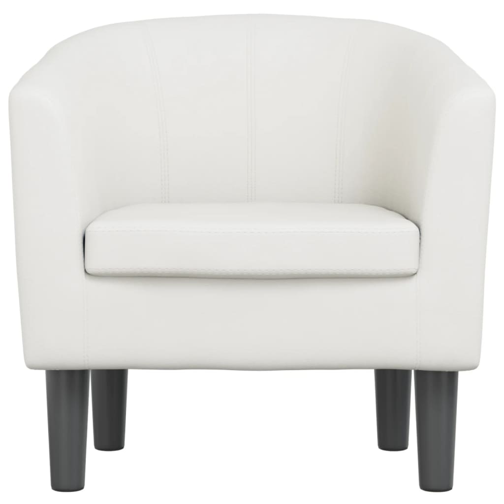 Poltrona couro artificial branco