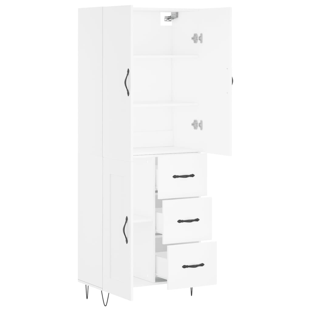 Armário alto 69,5x34x180 cm derivados de madeira branco