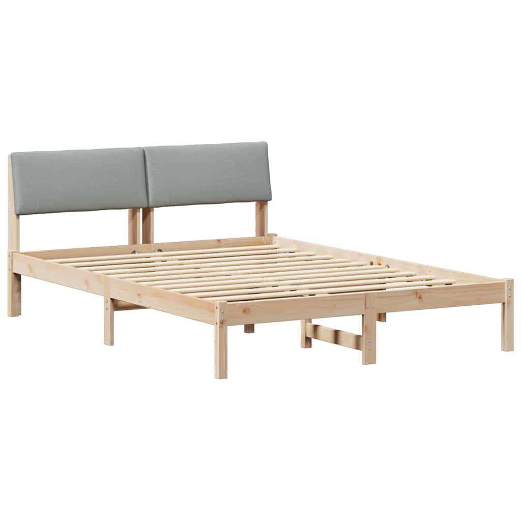 Estrutura da cama marrom e cinza claro 160 x 200 cm