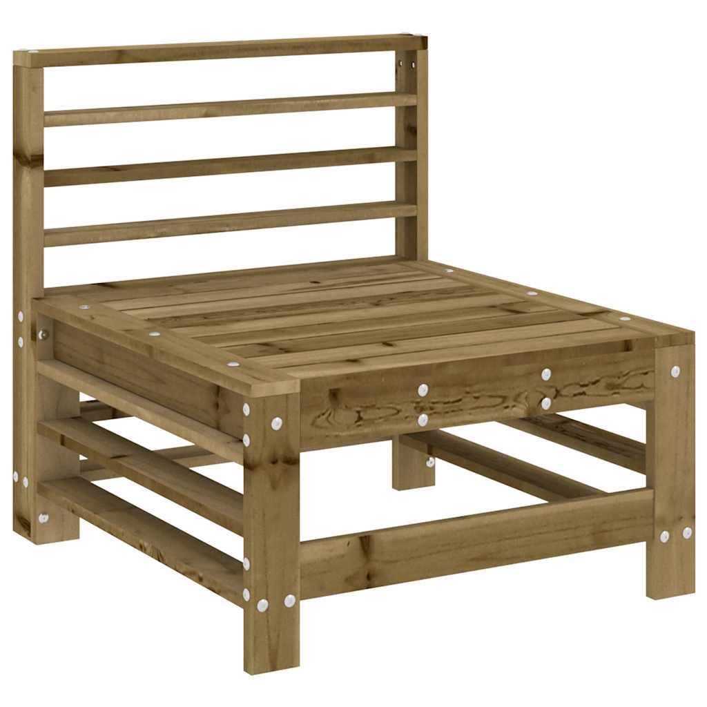 8 Pcs conjunto lounge de jardim madeira de pinho impregnada