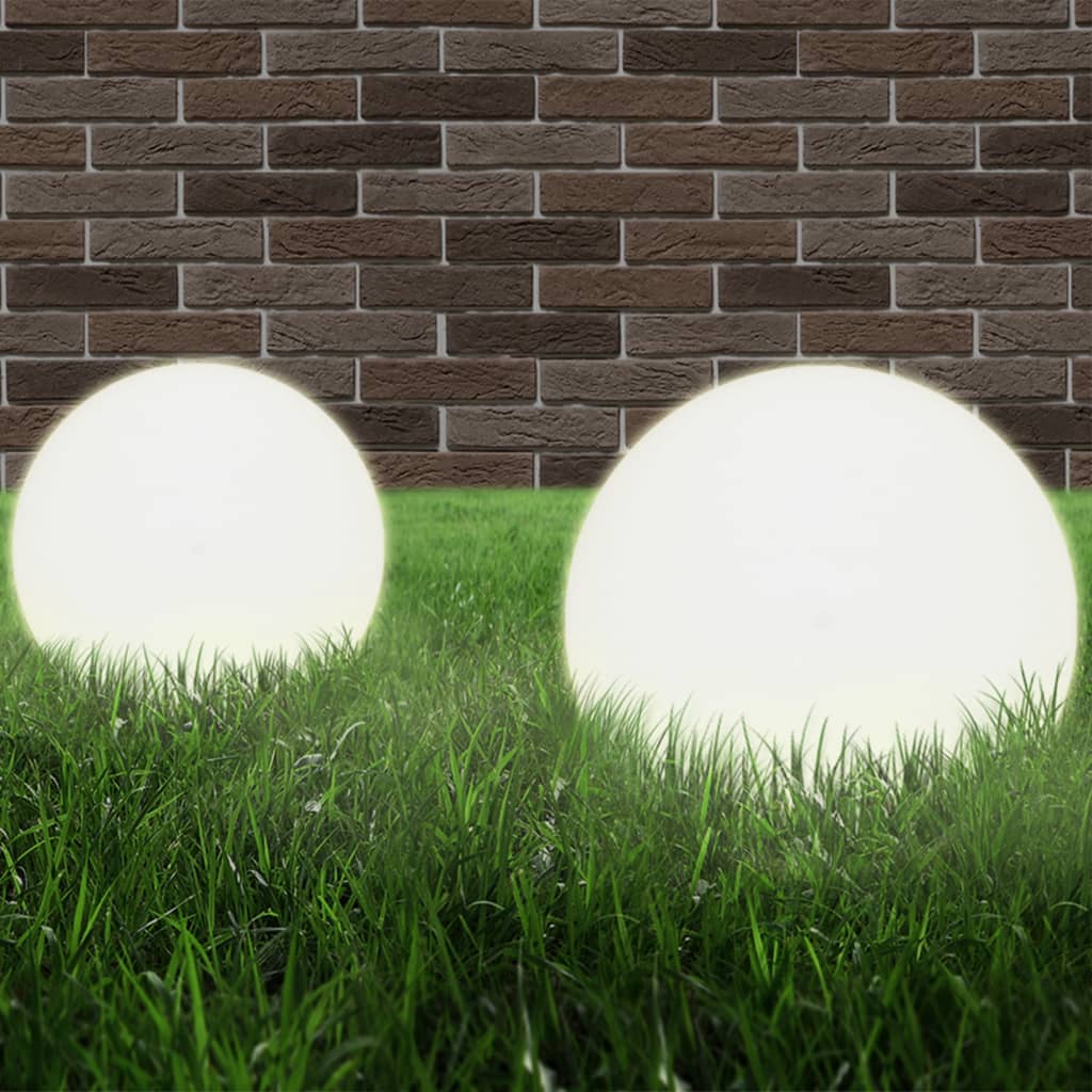 Candeeiros esféricos LED 2 pcs 20 cm pmma
