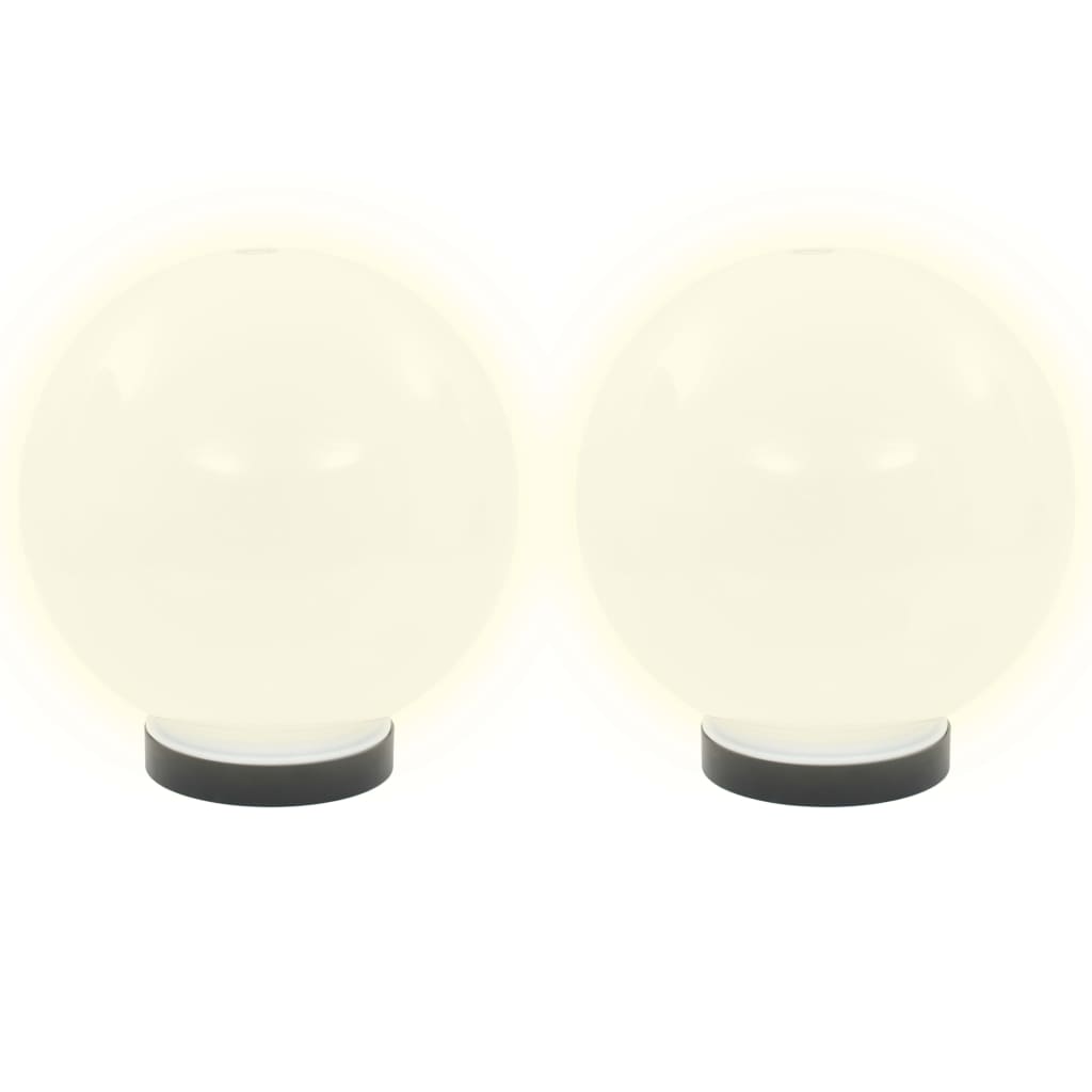 Candeeiros esféricos LED 2 pcs 20 cm pmma