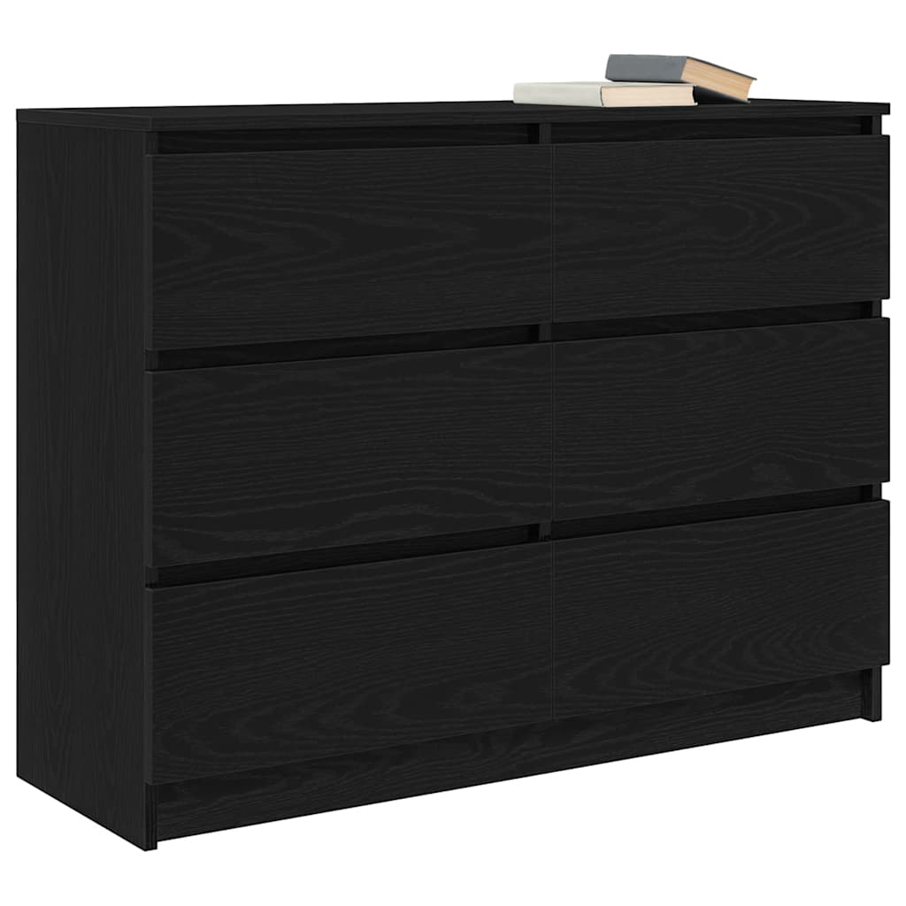 Aparador 100x35x76 cm derivados de madeira carvalho preto