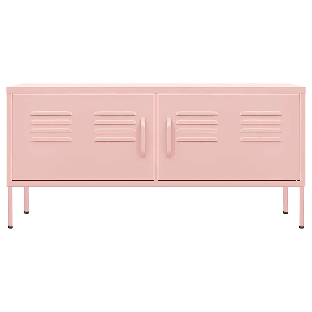 Móvel de TV aço 105x35x50 cm rosa