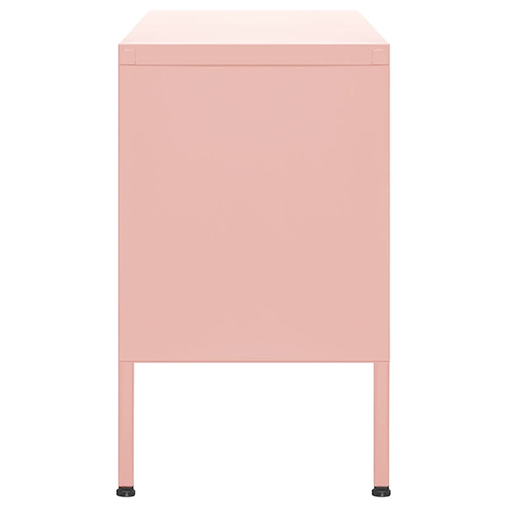 Móvel de TV aço 105x35x50 cm rosa