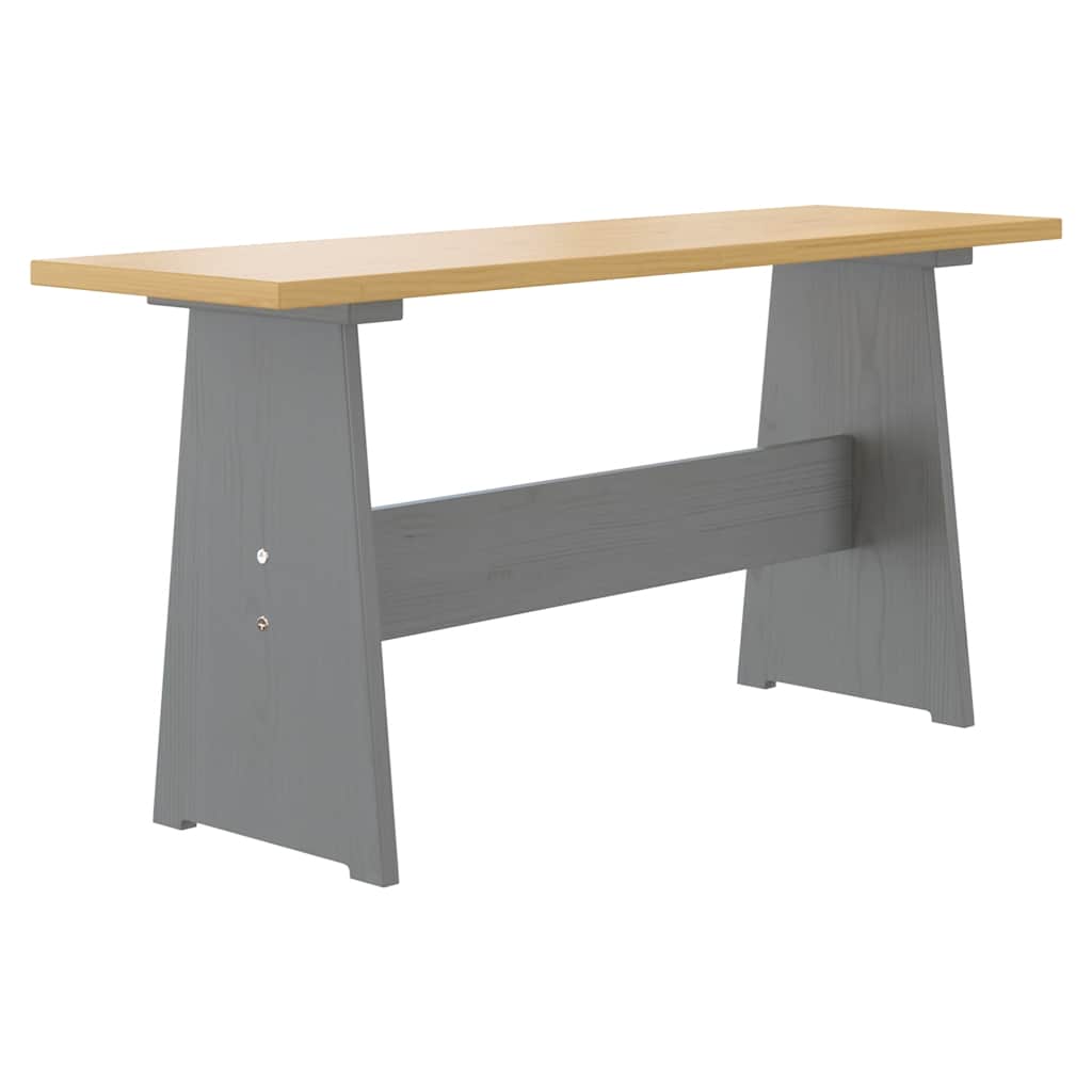 Mesa de jantar banco reine pinho maciço castanho mel/cinzento