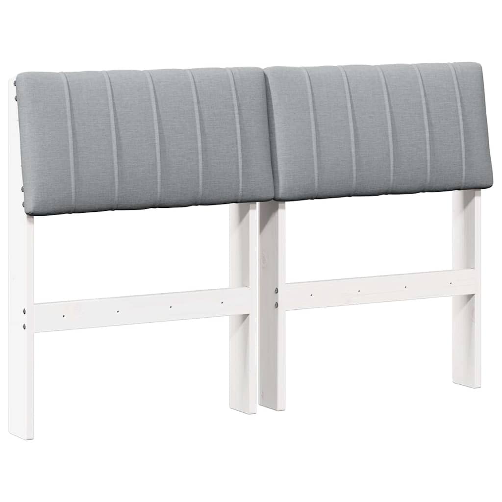 Cabeceira estofada cinzento-claro 120 cm
