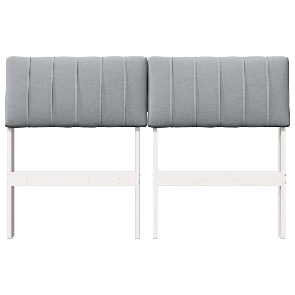 Cabeceira estofada cinzento-claro 120 cm