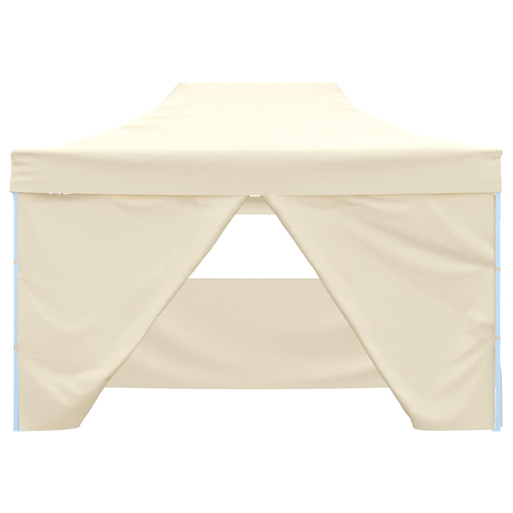 Tenda pop-up dobrável com 4 paredes laterais 3x4,5 m branco nata