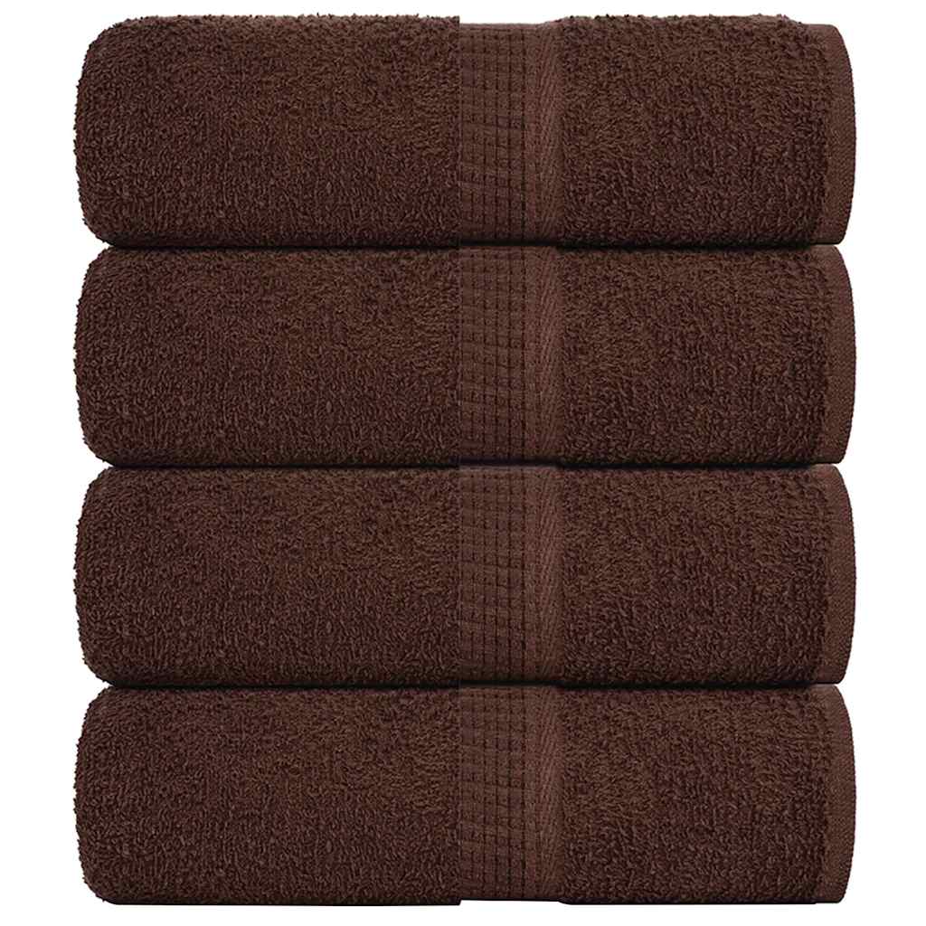 Toalhas de bidé frogn 4 pcs 30x50 cm 360 g/m² castanho
