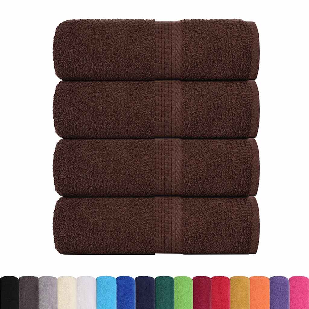 Toalhas de bidé frogn 4 pcs 30x50 cm 360 g/m² castanho