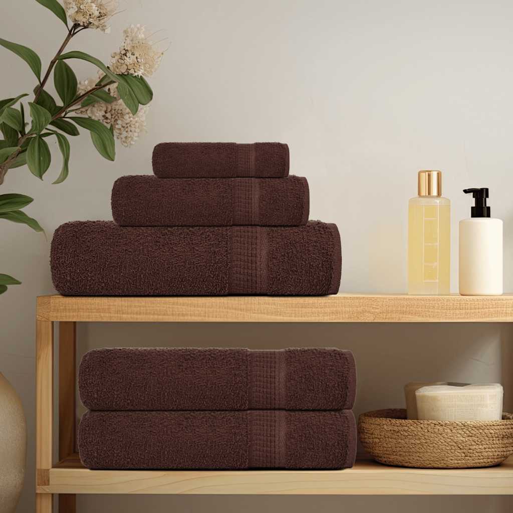 Toalhas de bidé frogn 4 pcs 30x50 cm 360 g/m² castanho