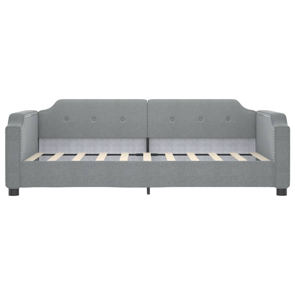 Sofá-cama 100x200 cm tecido cinzento-claro