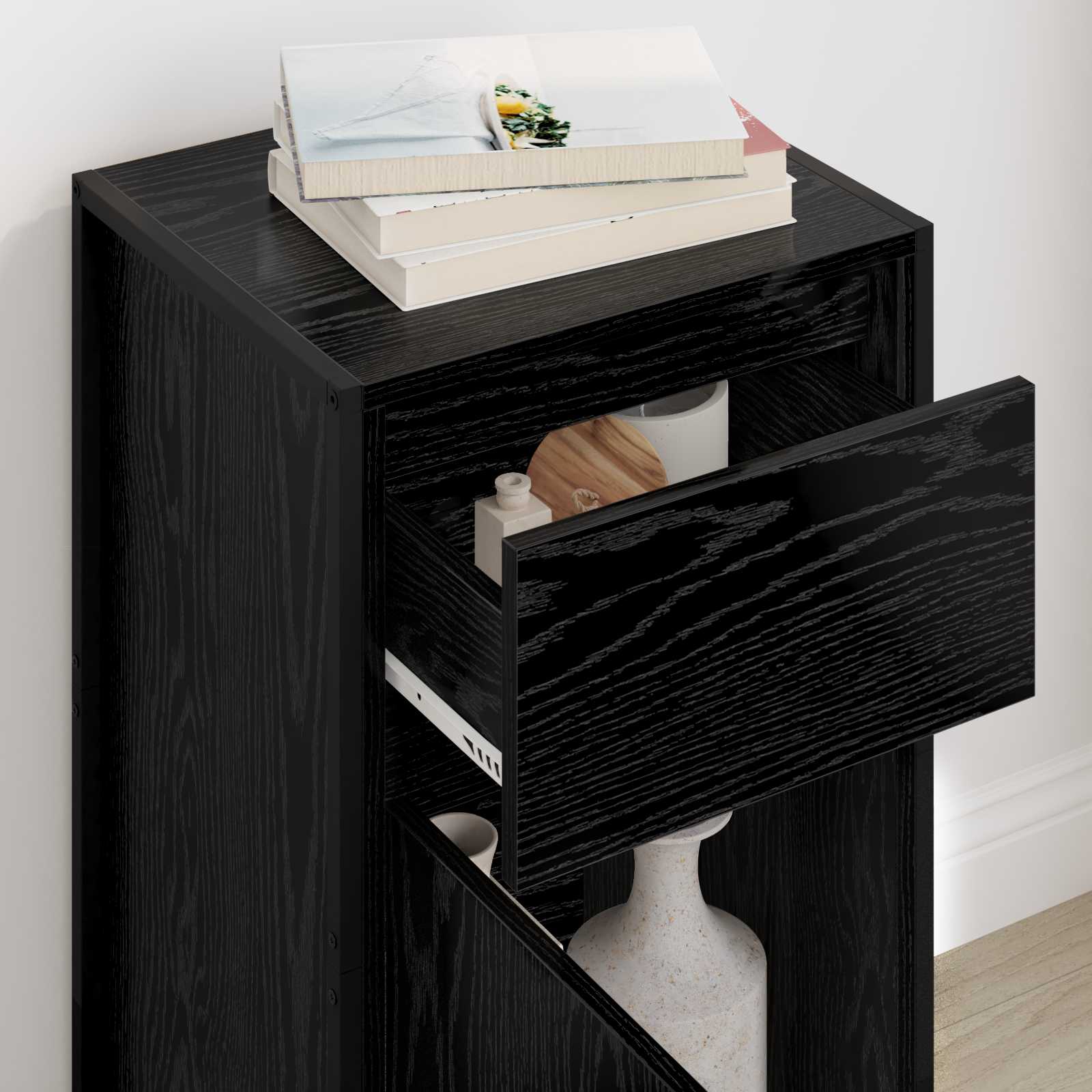 Buffet carvalho preto 43 x 36 x 75,5 cm derivados de madeira