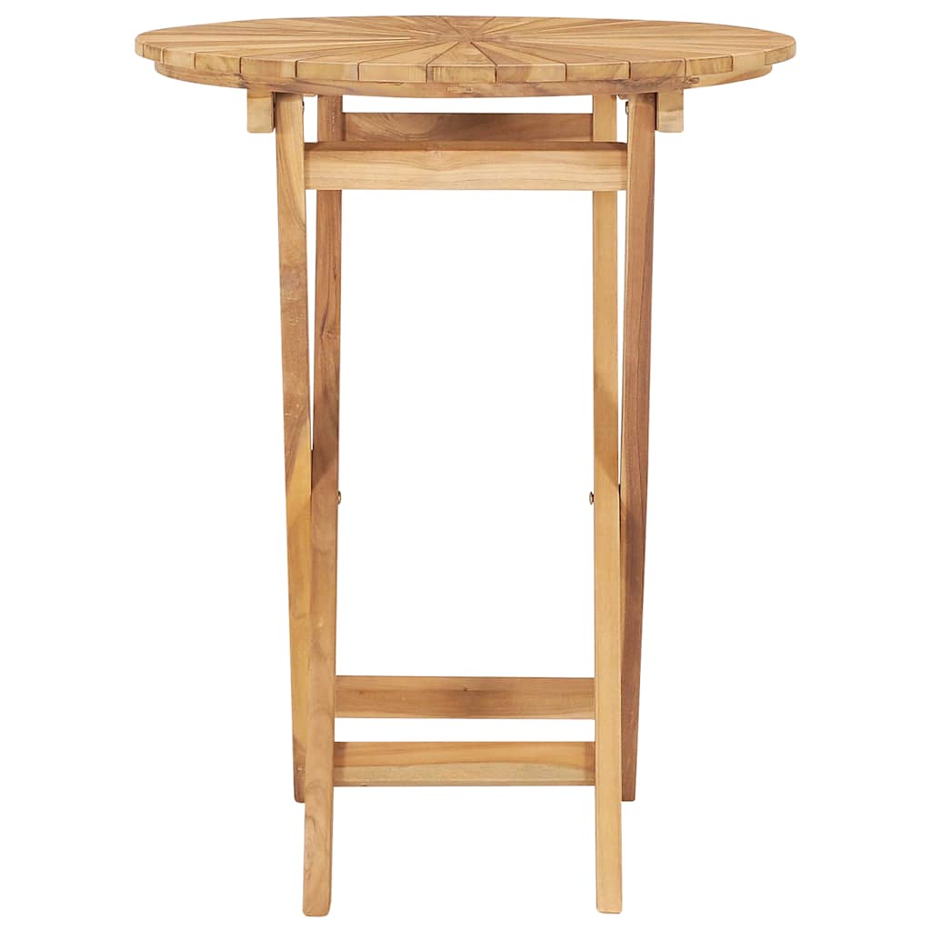 Mesa de jardim dobrável ø 60 cm madeira de teca maciça