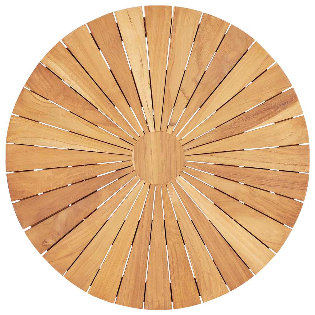 Mesa de jardim dobrável ø 60 cm madeira de teca maciça