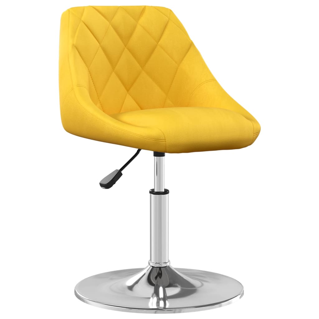 Cadeiras de jantar giratórias 4 pcs veludo amarelo mostarda