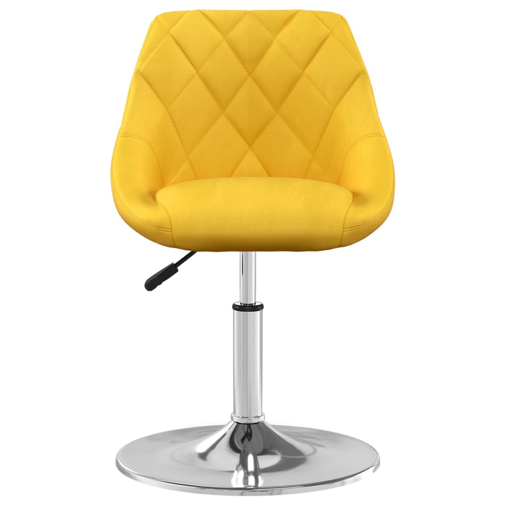 Cadeiras de jantar giratórias 4 pcs veludo amarelo mostarda