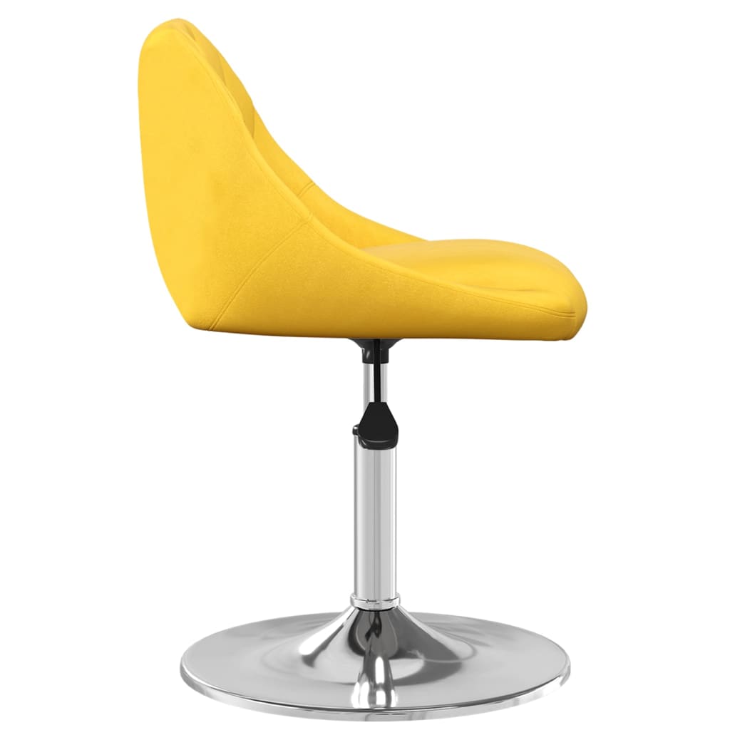 Cadeiras de jantar giratórias 4 pcs veludo amarelo mostarda
