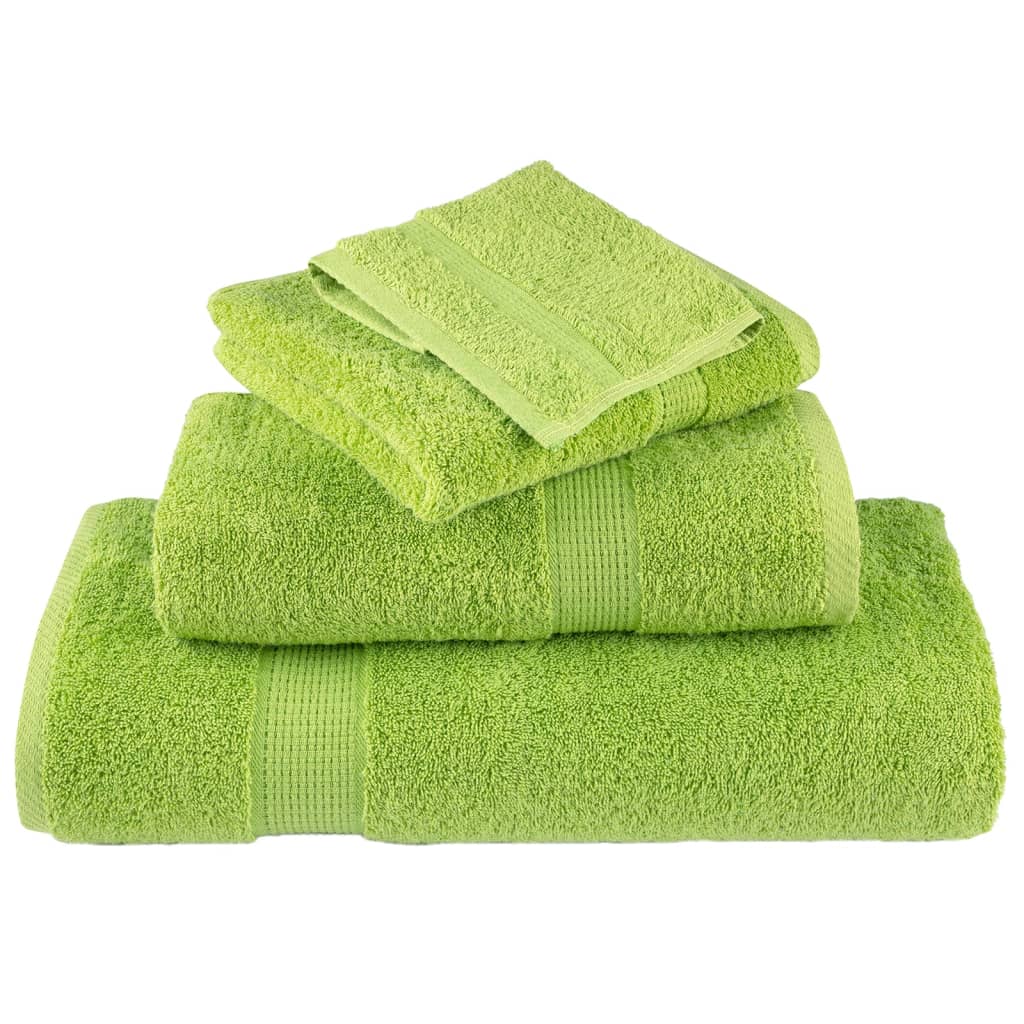 Toalhas de rosto premium solund 10 unidades verde-maçã 30x30 cm 600 g/m²