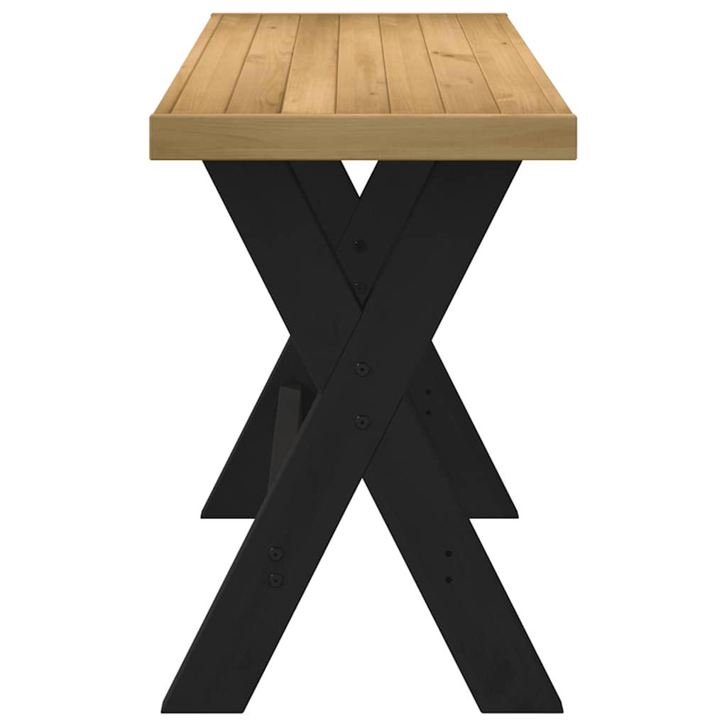 Secretária noain com pernas forma x 120x50x75 cm pinho maciço