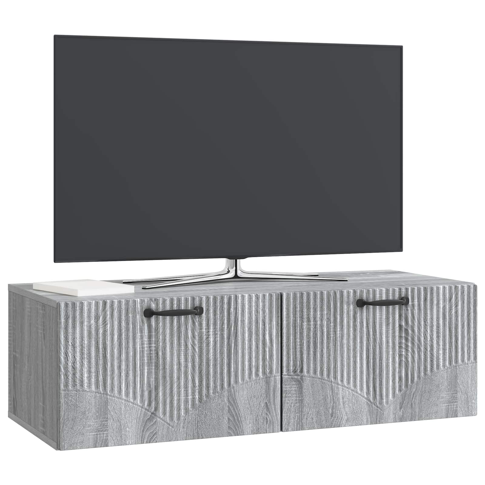 Gabinete de TV de parede sonoma cinzento 98 x 41 x 30 cm