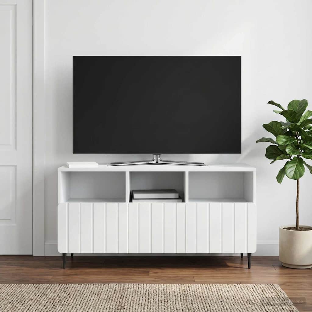 Gabinete para TV branco 102 x 34,5 x 50 cm derivados de madeira