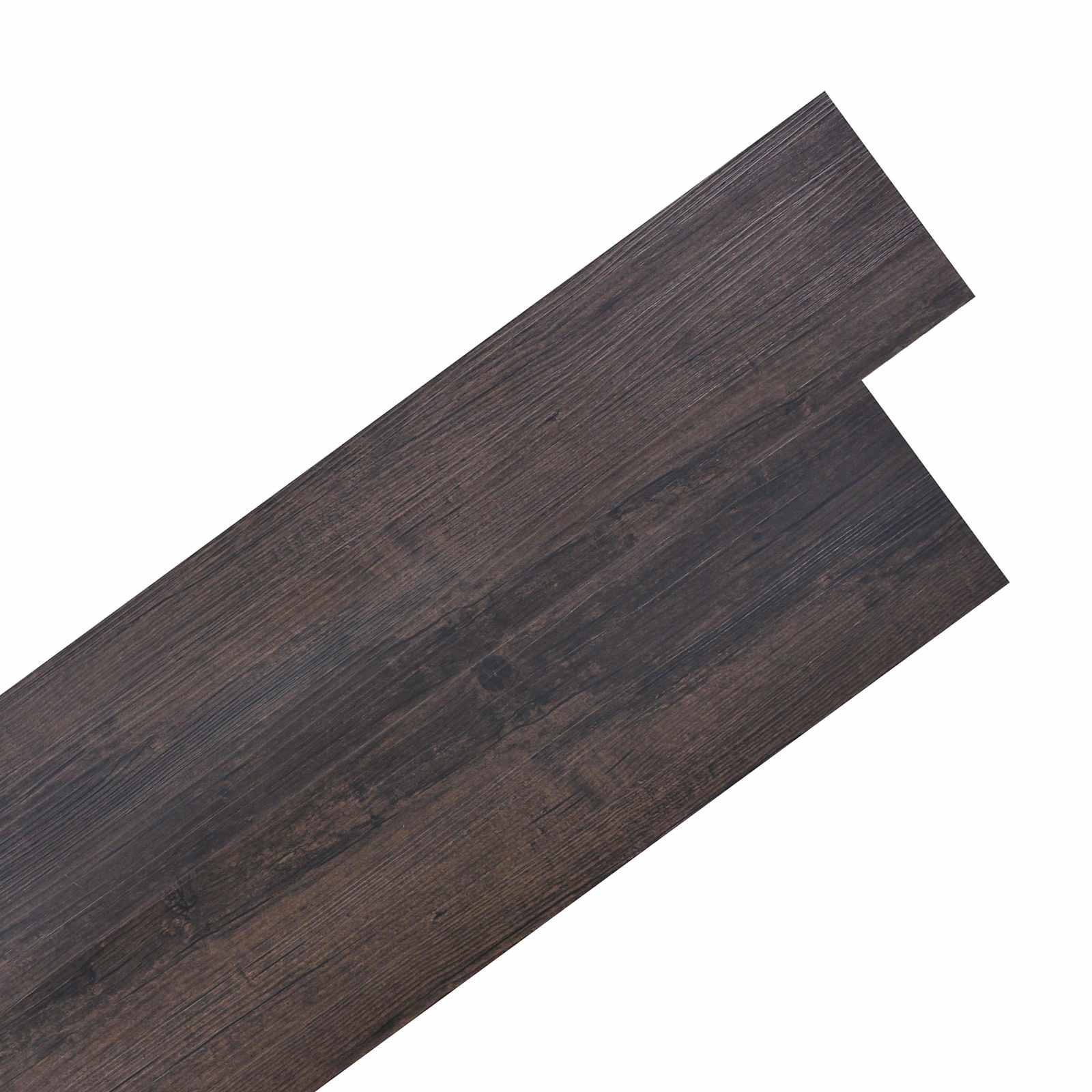 Pranchas de piso marrom escuro 2,51 m² 18 unid. PVC
