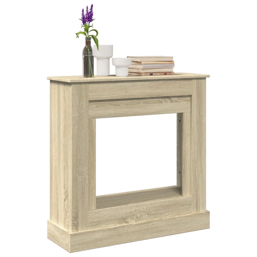 Cornija lareira 90x30x90 cm derivados madeira carvalho sonoma