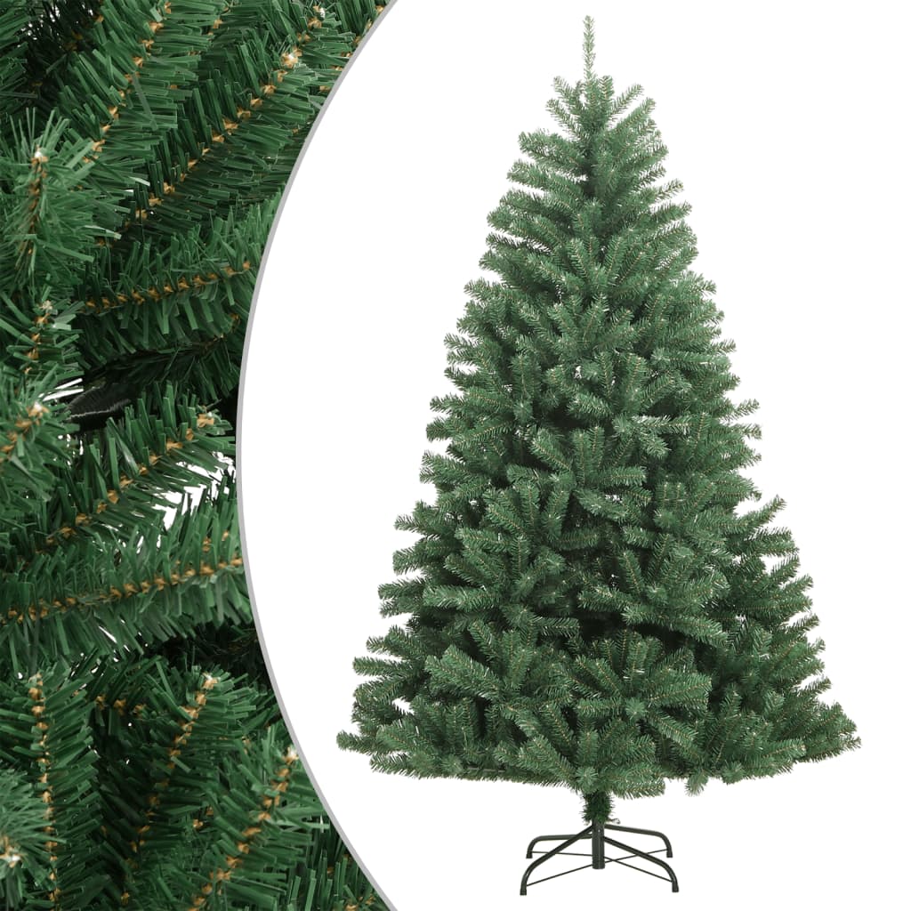 Árvore de natal artificial articulada com suporte 150 cm verde