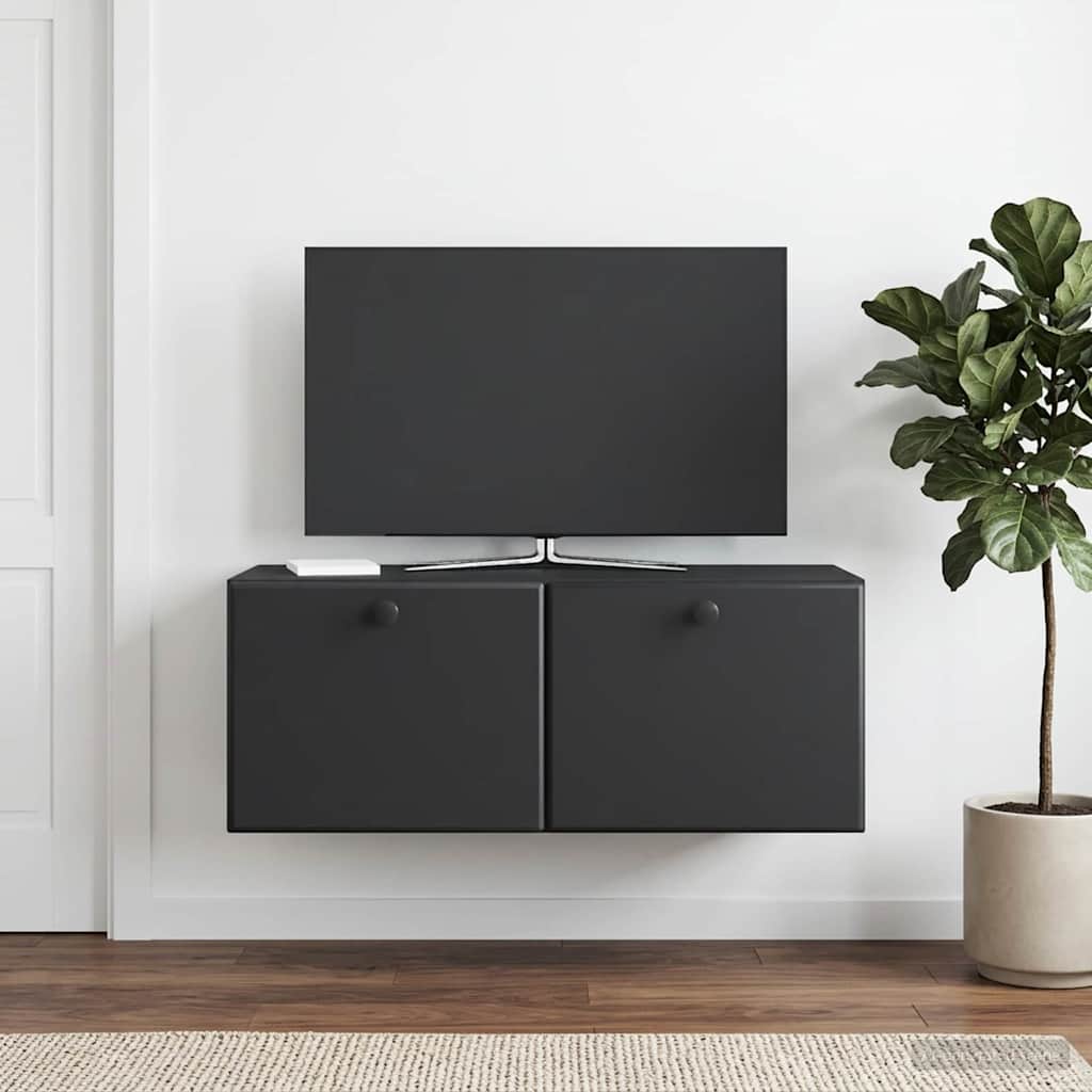 Gabinete de TV de parede 78,5 x 31 x 30 cm preto