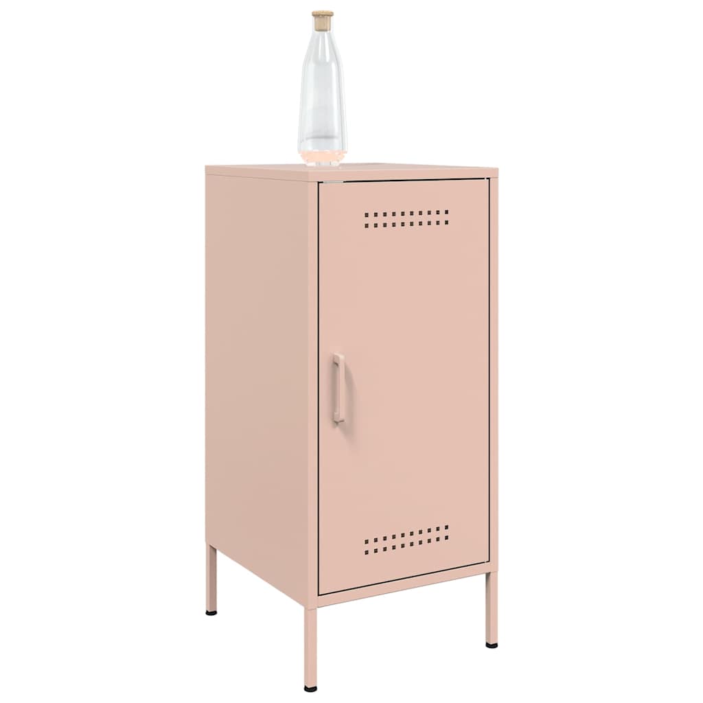 Aparadores 2 pcs 36x39x79 cm aço rosa