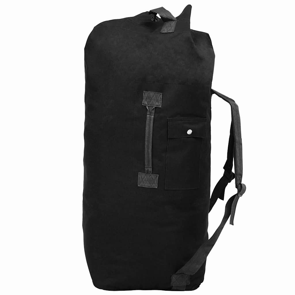 Saco de pano estilo militar 85 l preto