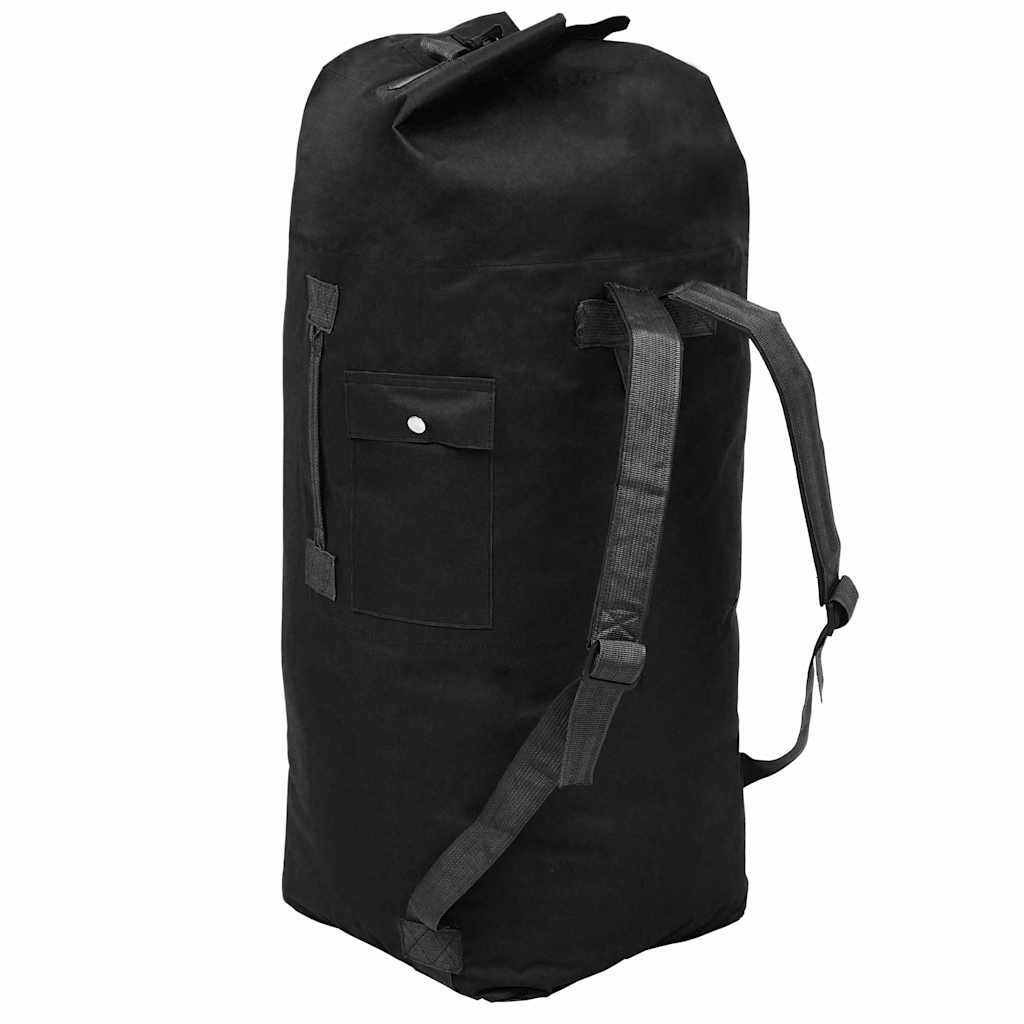 Saco de pano estilo militar 85 l preto