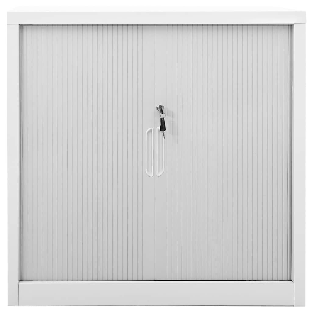 Armário com porta deslizante aço 90x40x90 cm cinzento