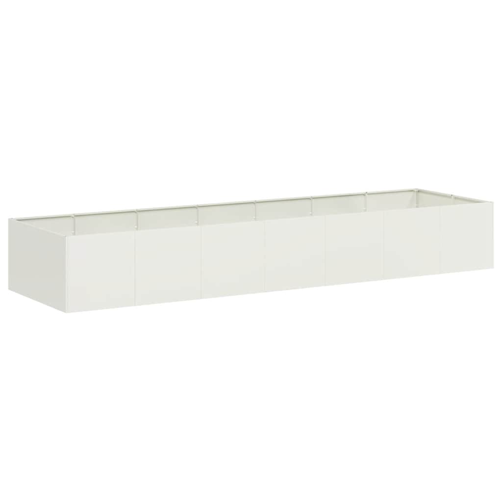 Vaso/floreira 280x80x40 cm aço branco