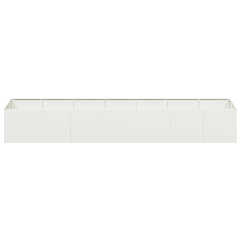 Vaso/floreira 280x80x40 cm aço branco