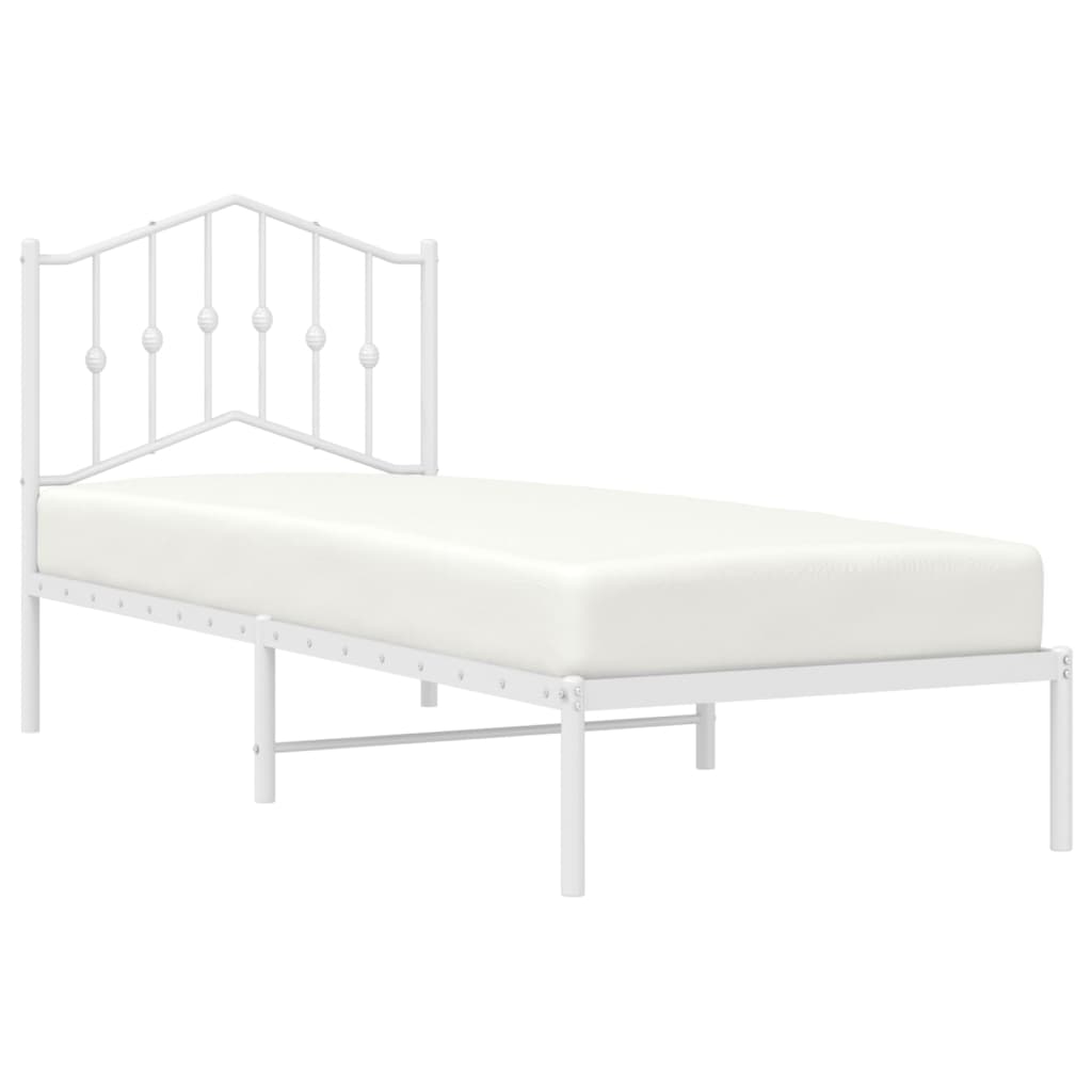 Estrutura de cama sem colchão com cabeceira 75x190 cm branco