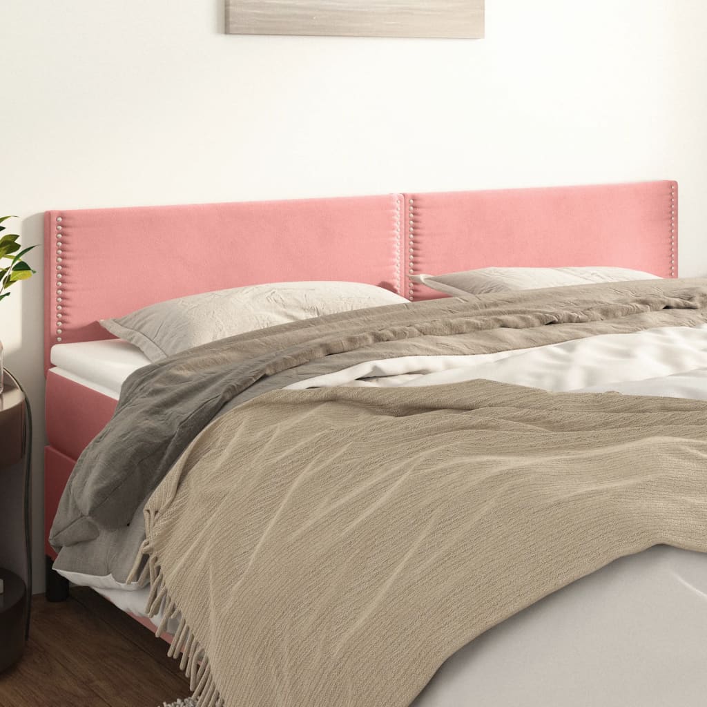 Cabeceiras rosa 180x5x78/88 cm veludo