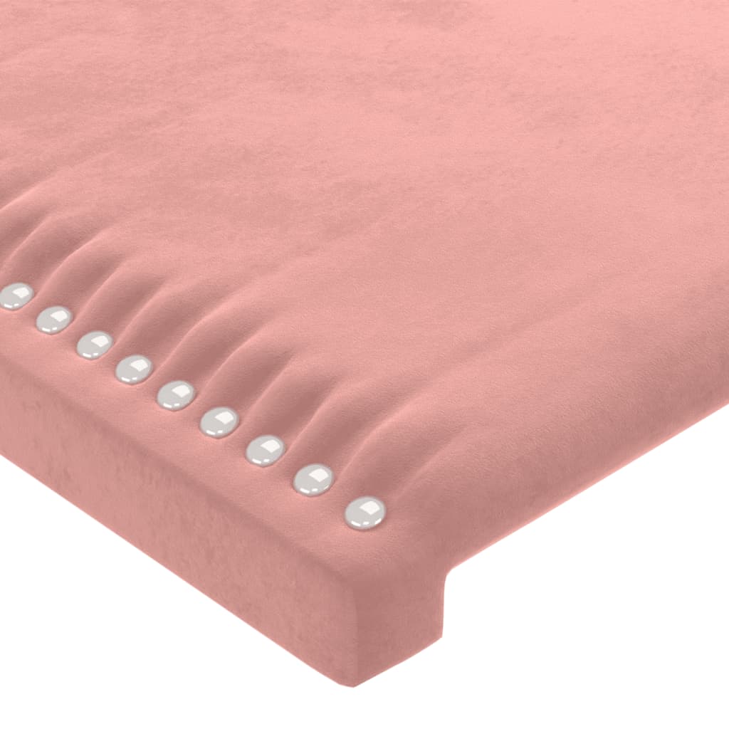 Cabeceiras rosa 180x5x78/88 cm veludo