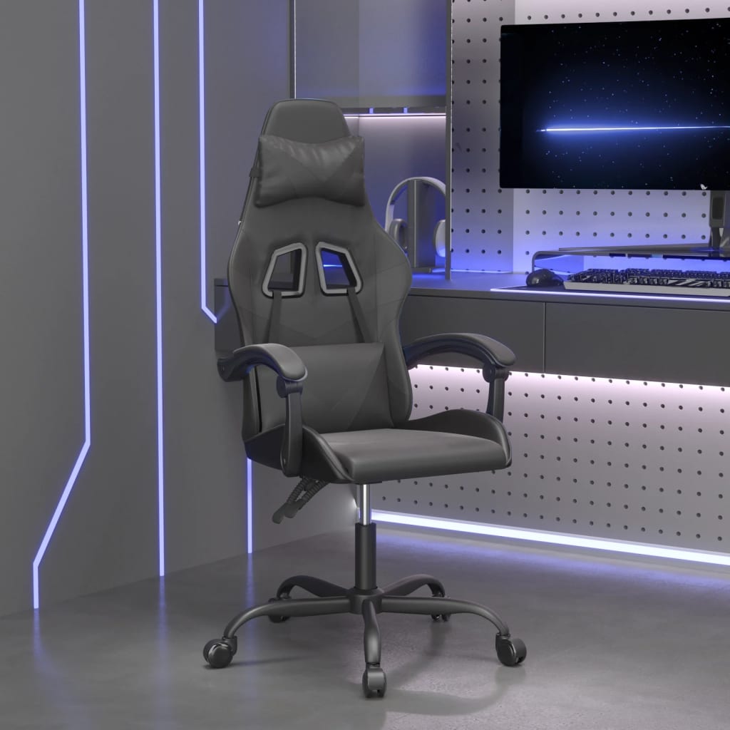 Cadeira de gaming couro artificial preto