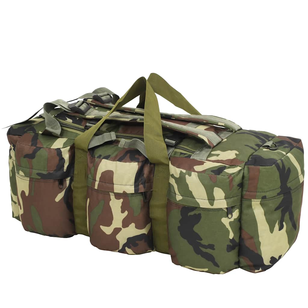 Saco de lona estilo militar 3-em-1 45 l camuflagem