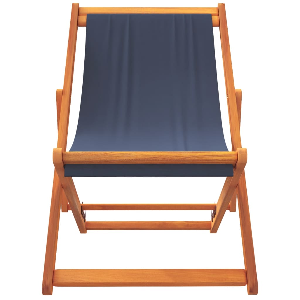 Cadeiras de praia dobráveis 2 pcs tecido azul
