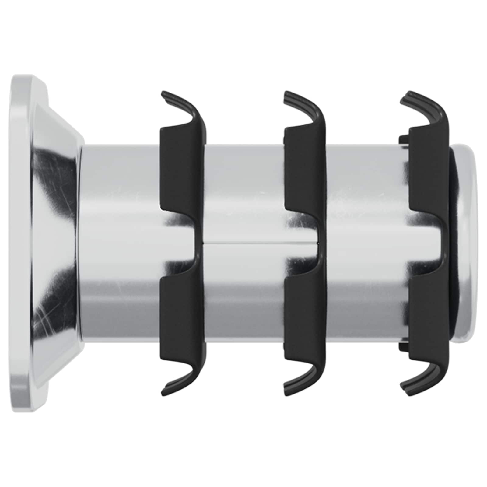 Inserto de tubo rosqueado 2 unid. preto e prata aço galvanizado