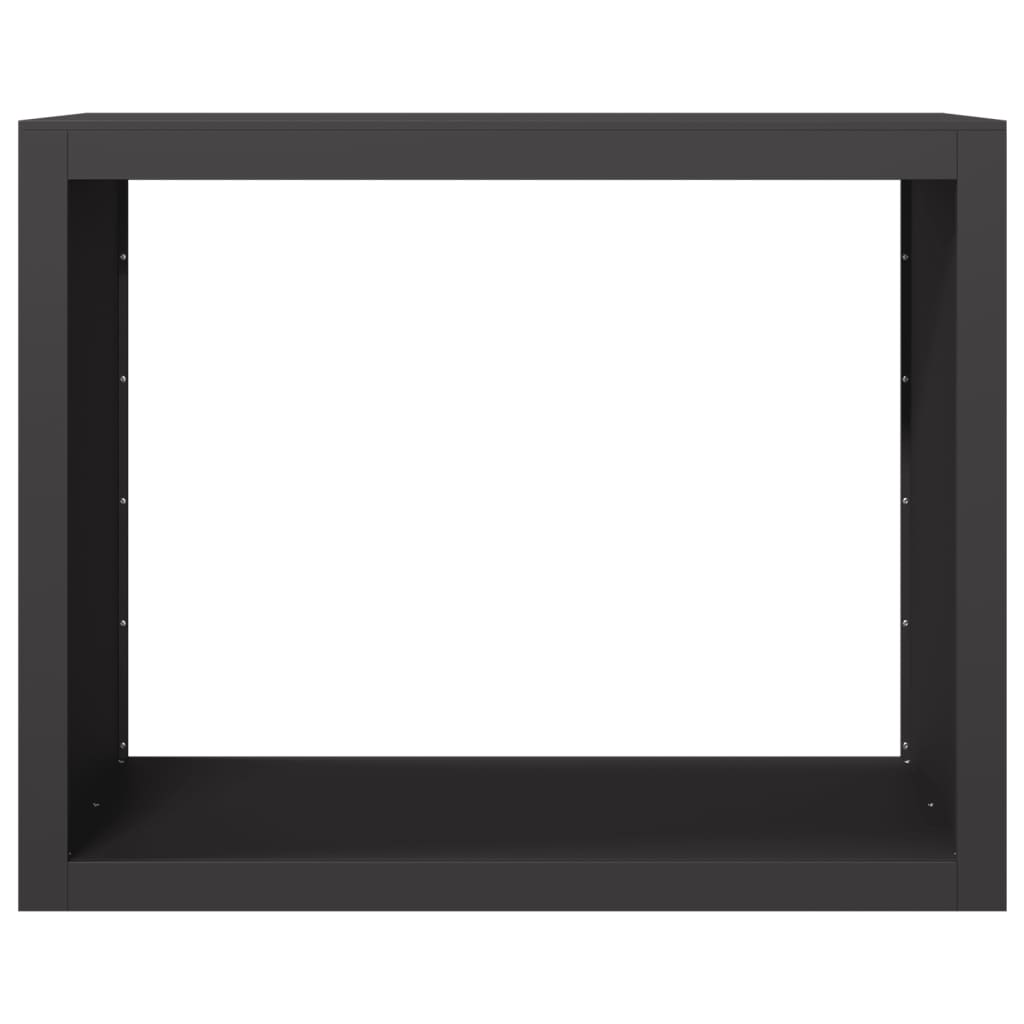 Suporte para lenha 100x40x80 cm aço preto