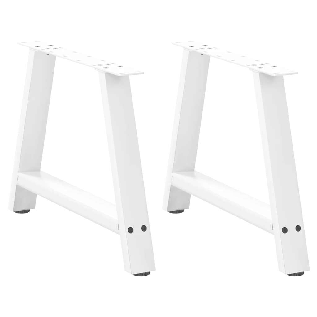 Pés para mesa de centro em formato a, 2 peças, branco, 70x (42-43) cm, aço