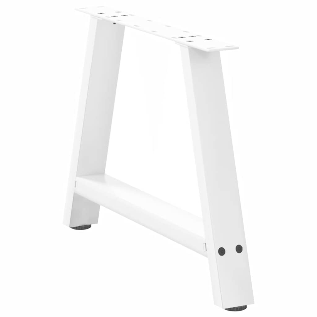 Pés para mesa de centro em formato a, 2 peças, branco, 70x (42-43) cm, aço