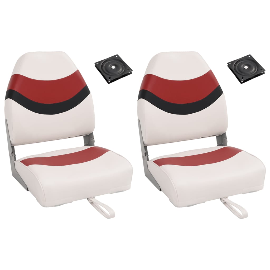 4 Pcs conjunto assento de barco dobrável com encosto alto
