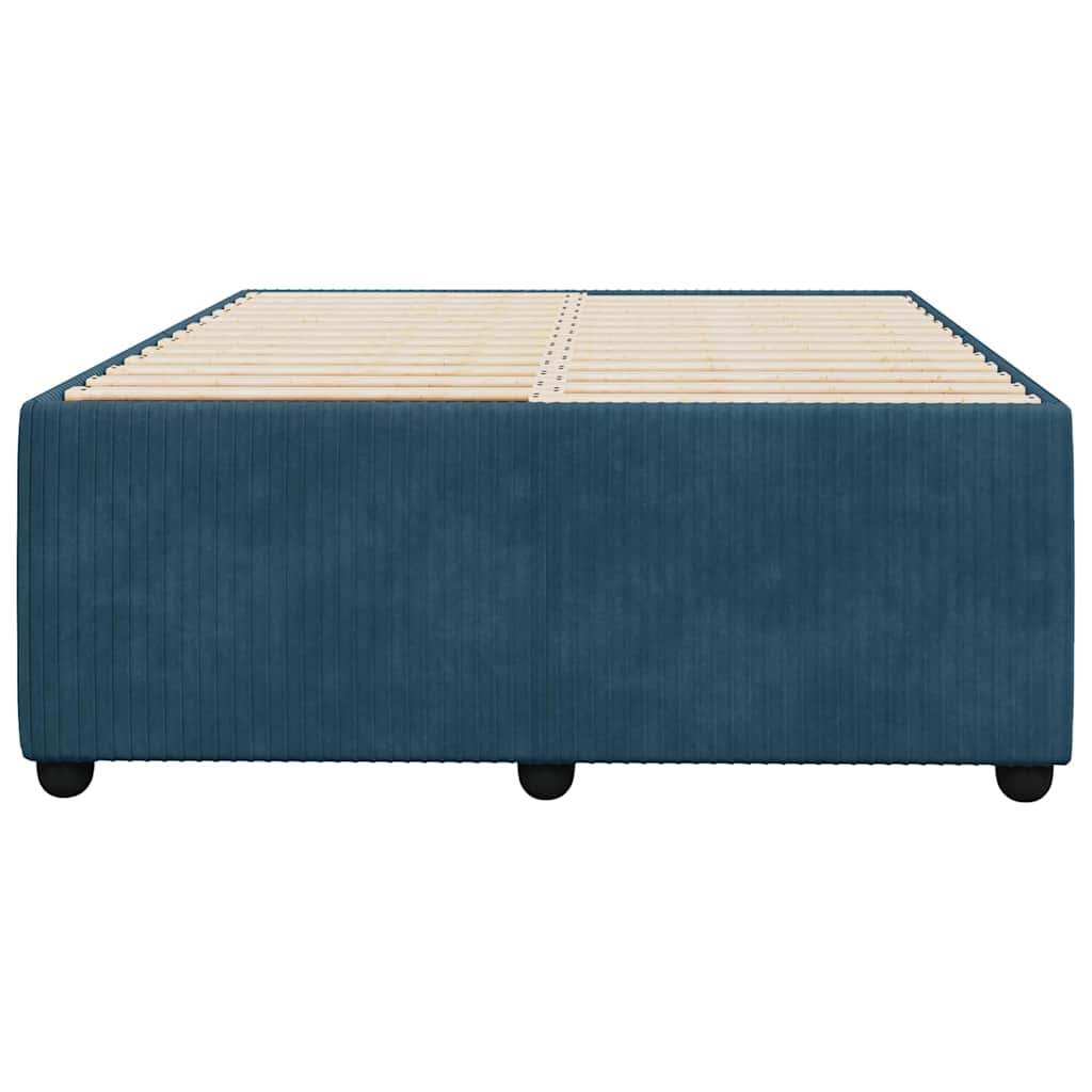 Estrutura de cama 120x200 cm veludo azul