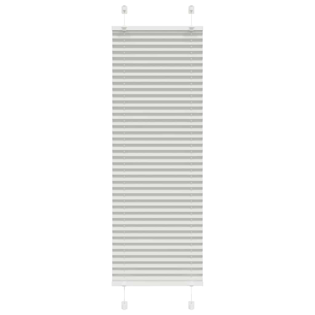 Cinzento luz plissada cega 50x150 cm largura tecido 49,4 cm